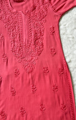 Load image into Gallery viewer, Ada Rayon Premium Chikankari Rayon Kurti
