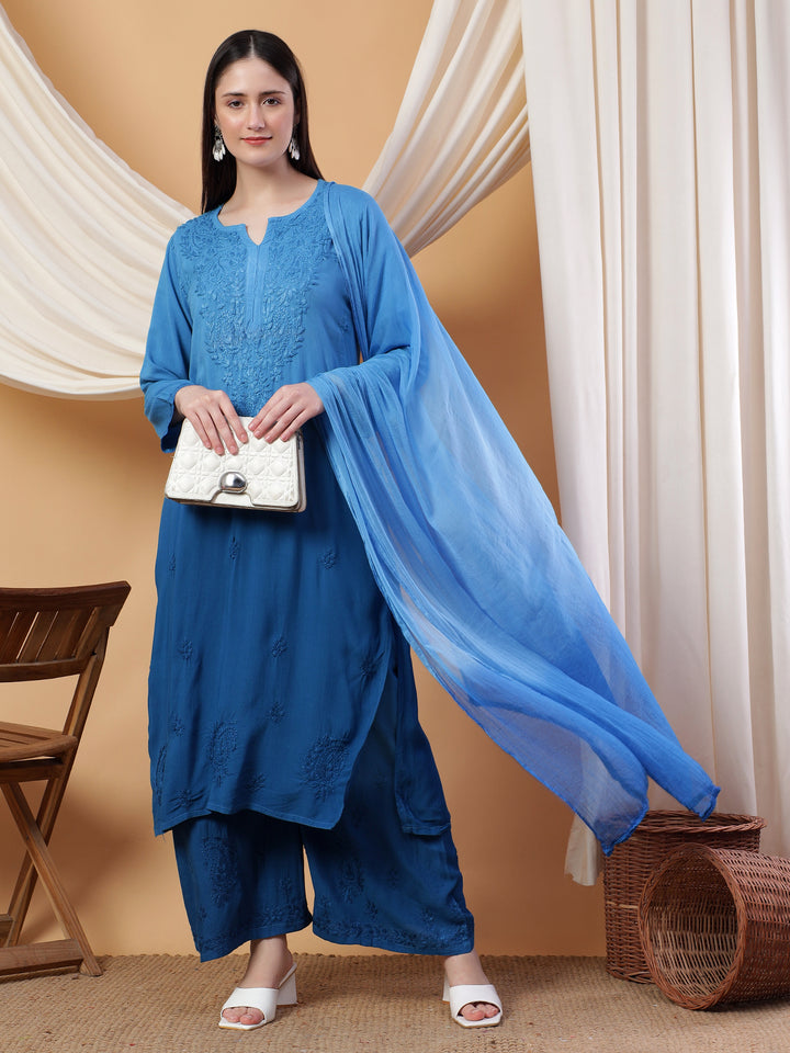 Bahar Ombre Dyed Chikankari Set