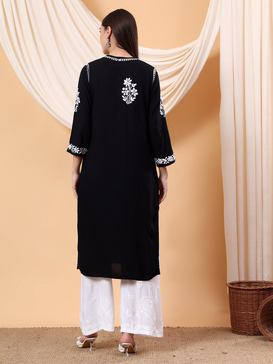 Heer Rayon Chikankari Long Kurta