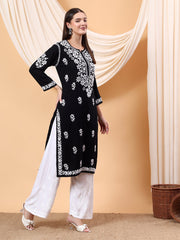 Heer Rayon Chikankari Long Kurta