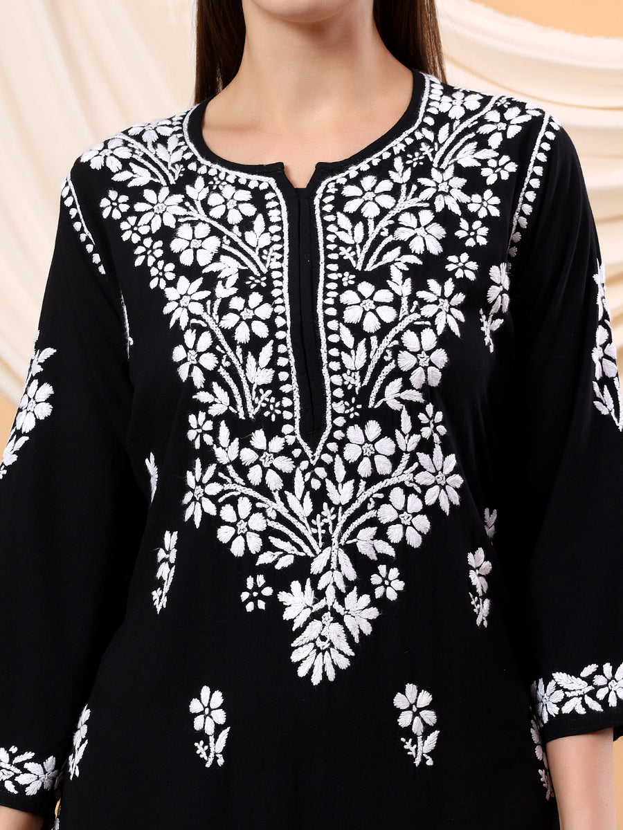 Heer Rayon Chikankari Long Kurta