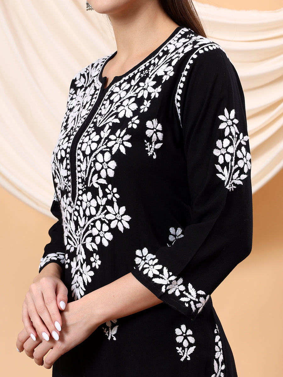 Heer Rayon Chikankari Long Kurta