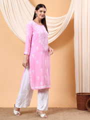 Heer Rayon Chikankari Long Kurta