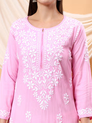 Heer Rayon Chikankari Long Kurta