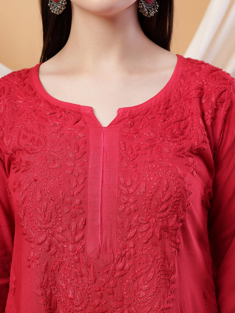 Bahar Chikankari Ombre Dyed Kurti Set