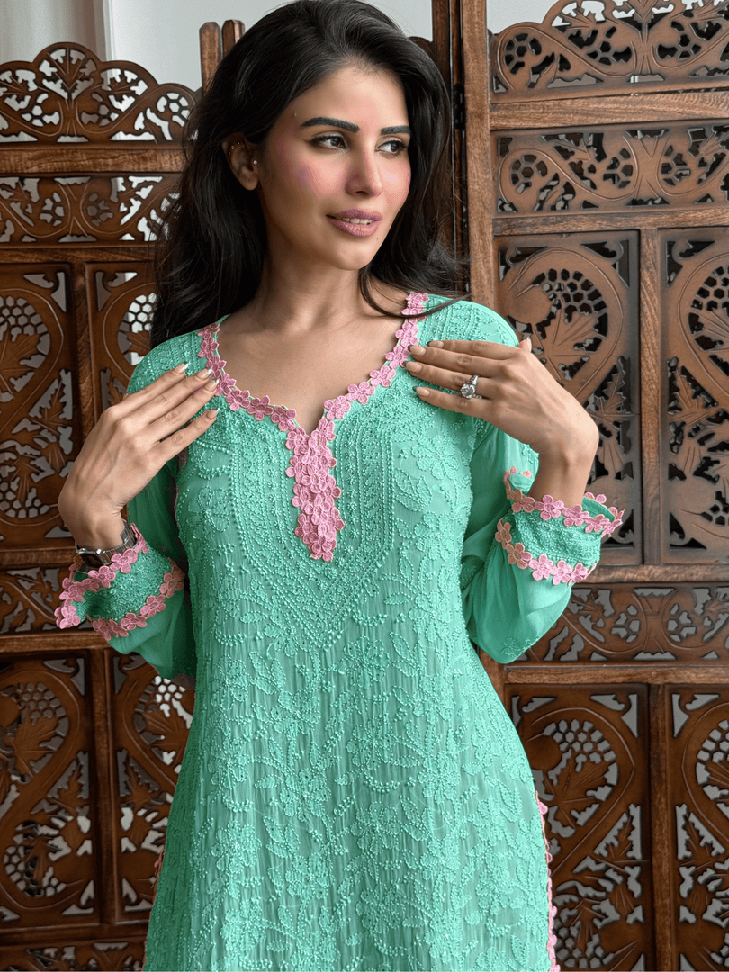 Korli Viscose Designer Short Kurti