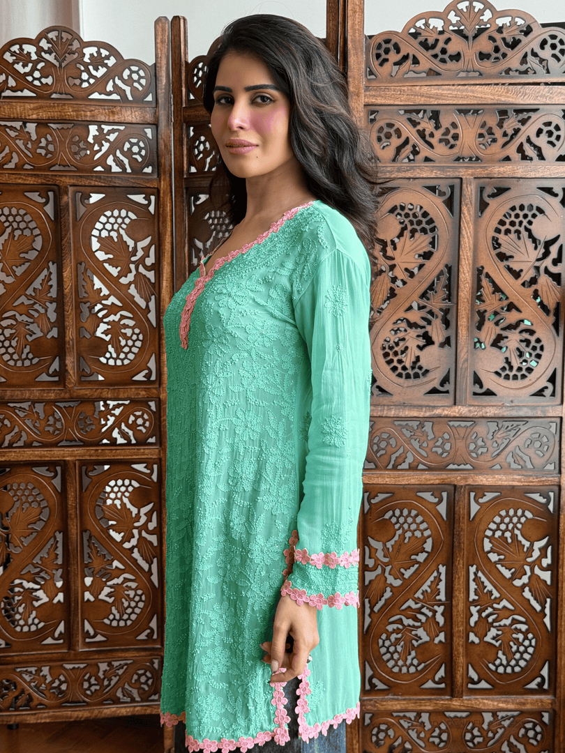 Korli Viscose Designer Short Kurti