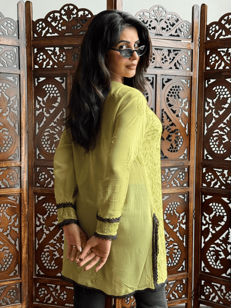 Korli Viscose Designer Short Kurti