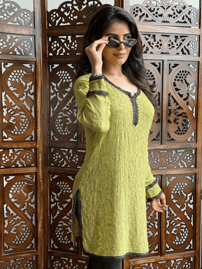 Korli Viscose Designer Short Kurti