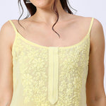 Load image into Gallery viewer, Viscose 3D Sleeveless Designer Kurti - The Lucknowi Chikan 