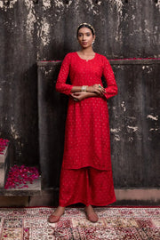 Sona Chanderi Chikankari Kurti Set