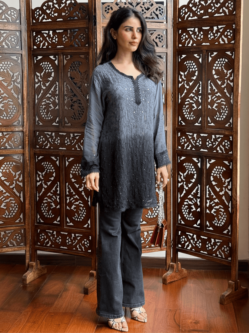 Korli Viscose Designer Short Kurti