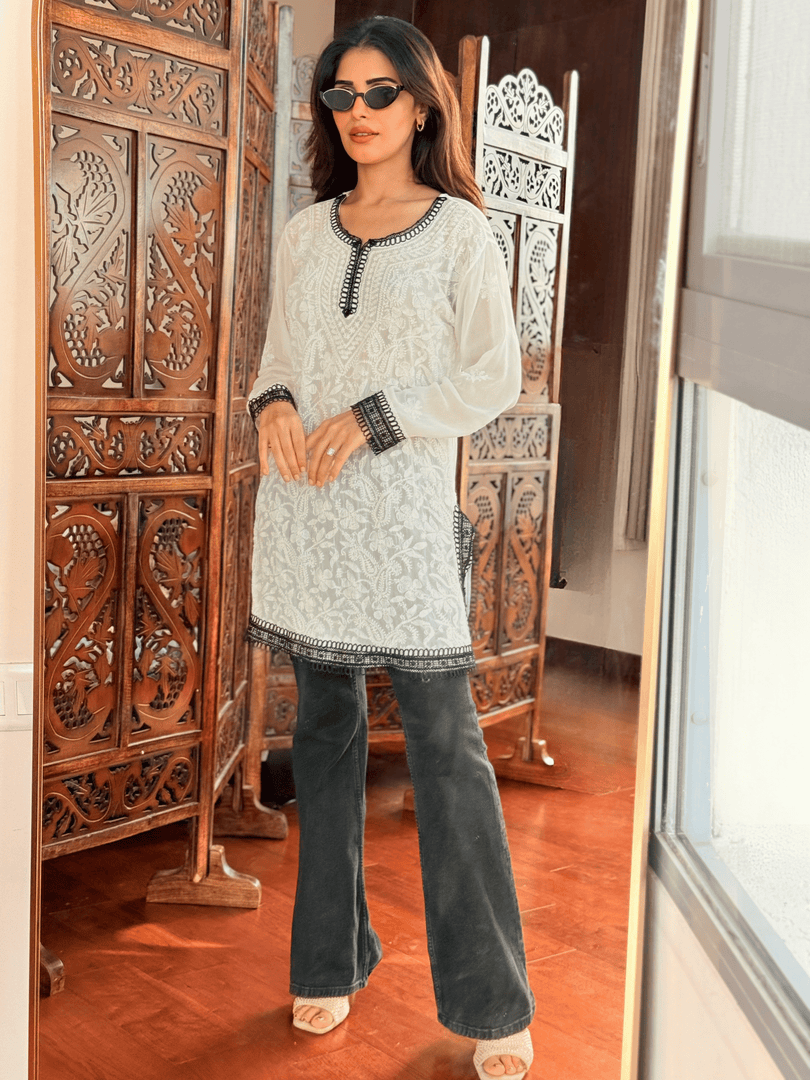 Korli Viscose Designer Short Kurti