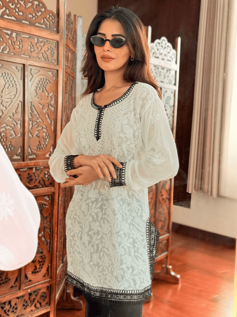 Korli Viscose Designer Short Kurti