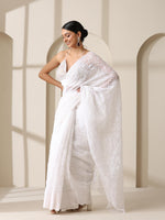 Load image into Gallery viewer, Tepchi Handwork Georgette Chikankari Saree
