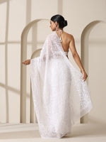 Load image into Gallery viewer, Tepchi Handwork Georgette Chikankari Saree

