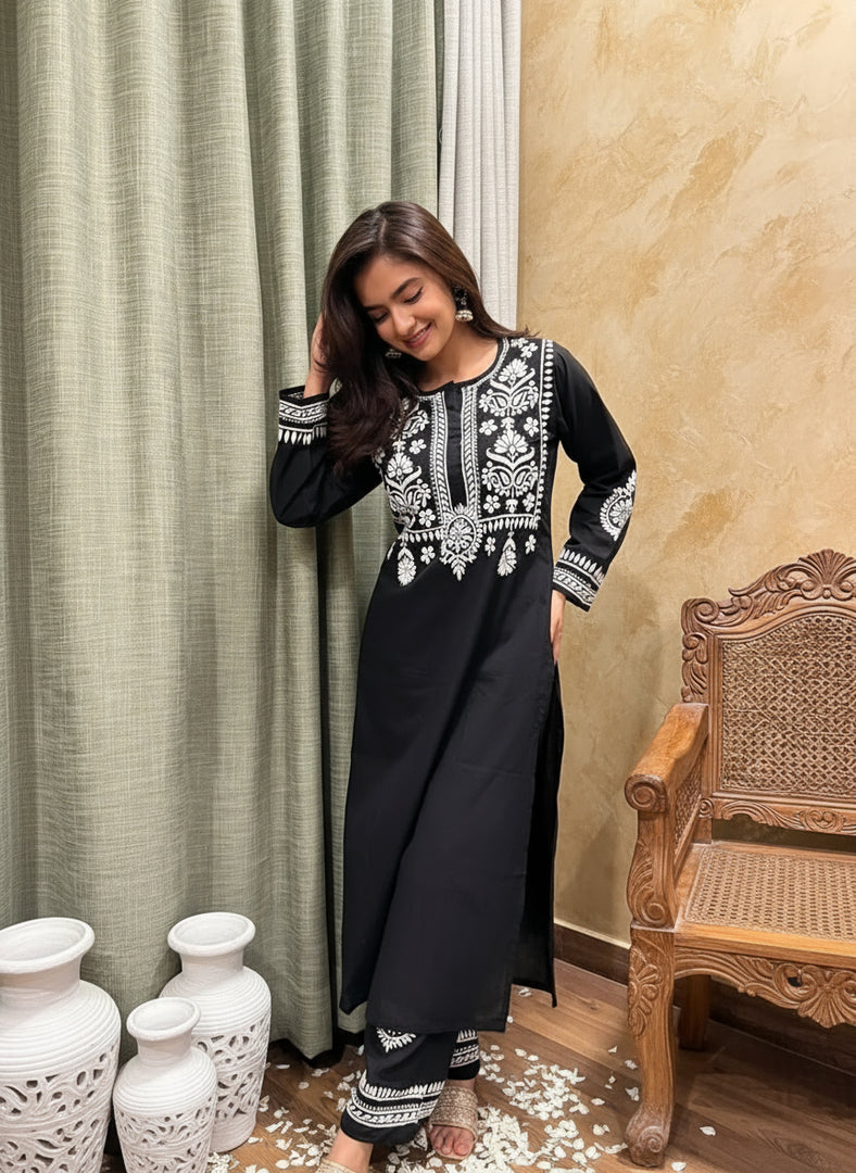 Sahiba Mul Cotton Kurti Pallazo Set