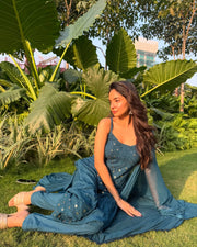 Anushka Styled Premium Strappy Chikankari Outfit Set