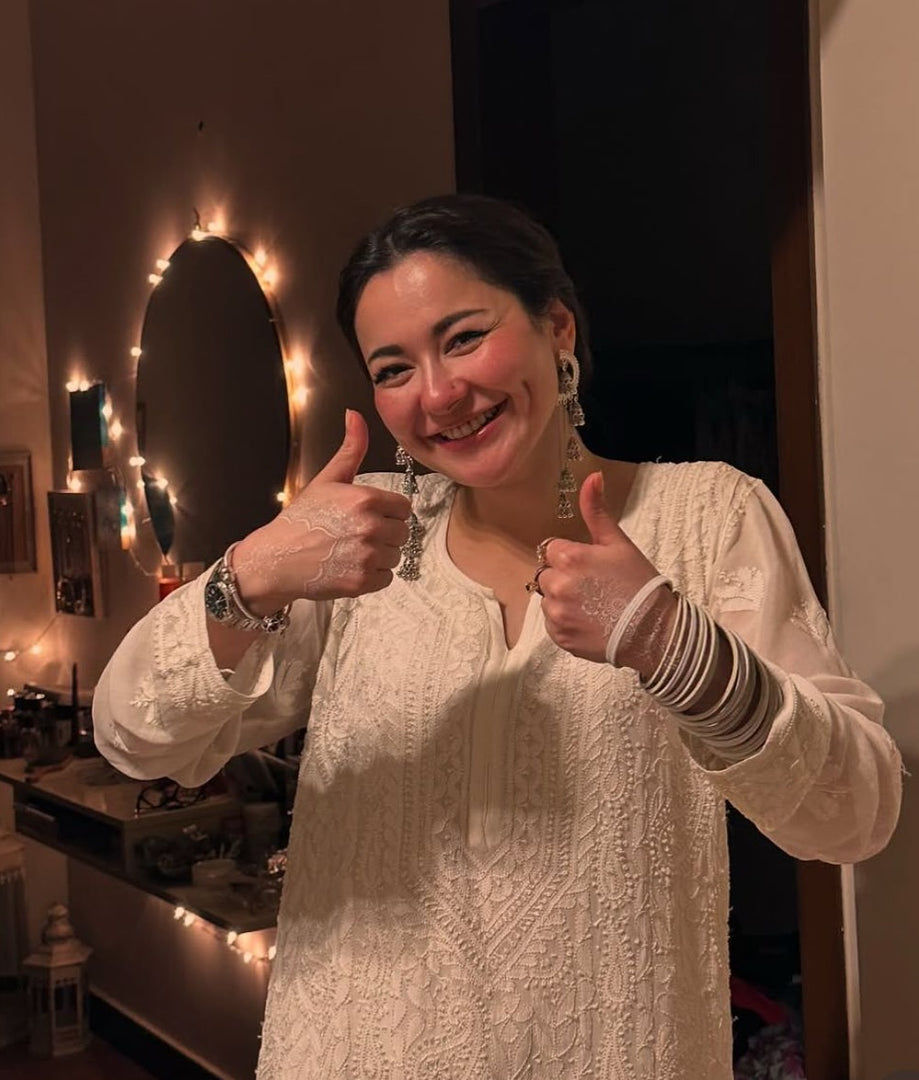 Arsh Premium Viscose Chikankari Kurti - The Lucknowi Chikan 