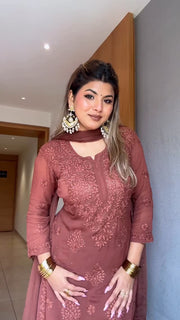 Khwab 3D Handwork Chikankari Kurti Set