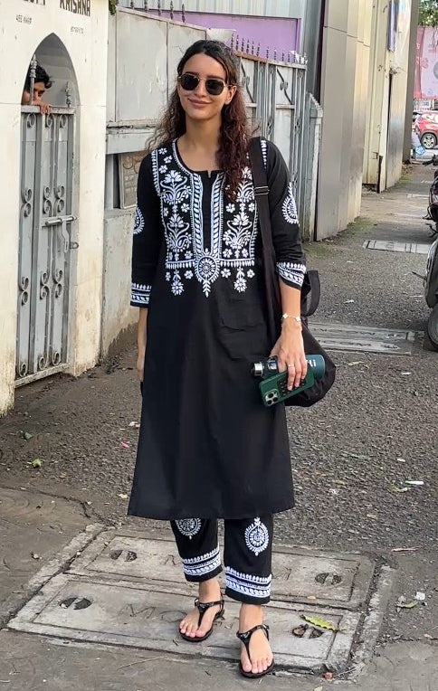 Sahiba Mul Cotton Kurti Pallazo Set