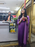 Load image into Gallery viewer, Ada Sharma's Premium Lilac Suit Set - The Lucknowi Chikan 