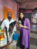 Load image into Gallery viewer, Ada Sharma's Premium Lilac Suit Set - The Lucknowi Chikan 