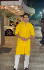 Load image into Gallery viewer, Kurta &amp; Pyjama For Mens Yellow
