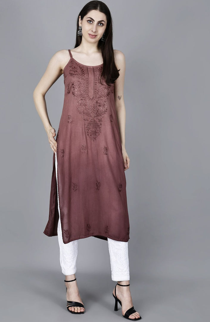 Jolly Strappy Chikankari Kurti