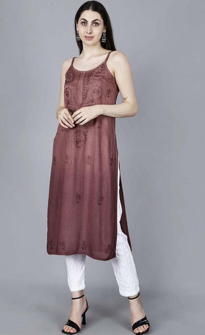 Jolly Strappy Chikankari Kurti