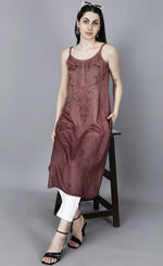 Load image into Gallery viewer, Jolly Strappy Chikankari Kurti
