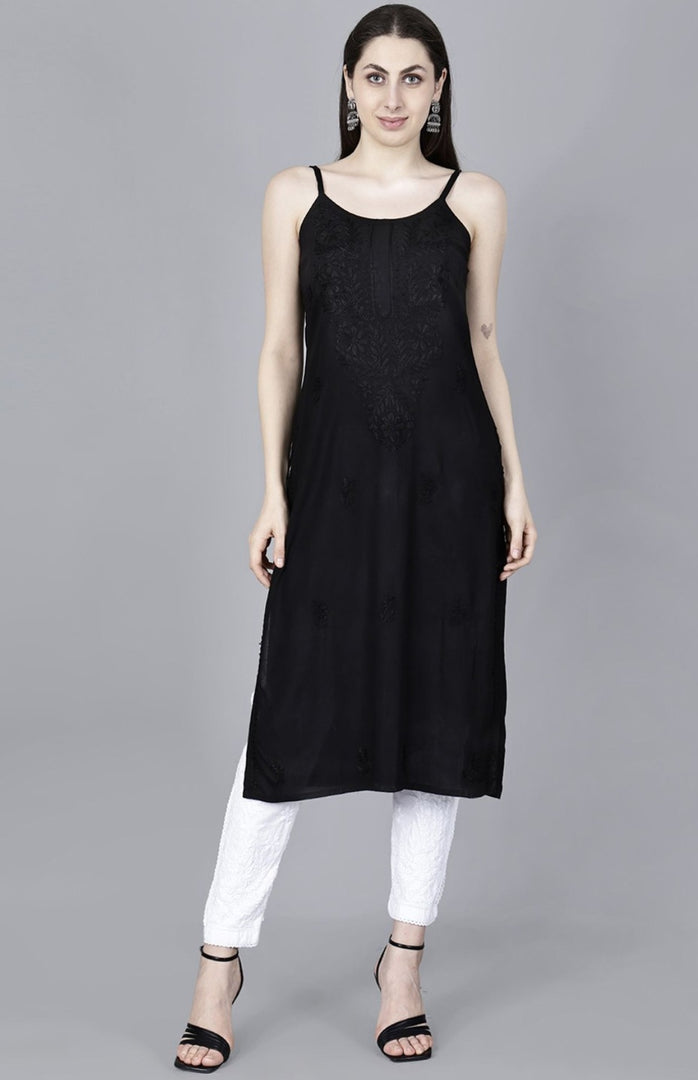 Jolly Strappy Chikankari Kurti