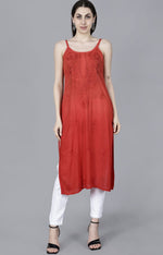 Load image into Gallery viewer, Jolly Strappy Chikankari Kurti
