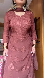 Load image into Gallery viewer, Khwab 3D Handwork Chikankari Kurti Set