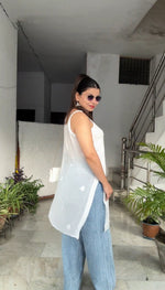 Load image into Gallery viewer, Bhavika Premium Viscose Strappy Chikankari Kurti