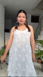 Load image into Gallery viewer, Bhavika Premium Viscose Strappy Chikankari Kurti