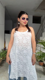 Load image into Gallery viewer, Bhavika Premium Viscose Strappy Chikankari Kurti