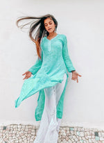 Load image into Gallery viewer, Rakul Preet Viscose Mukaish Chikankari Kurti
