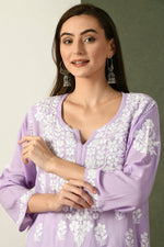 Load image into Gallery viewer, Aabha Premium Modal Chikankari Top
