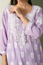 Load image into Gallery viewer, Aabha Premium Modal Chikankari Top
