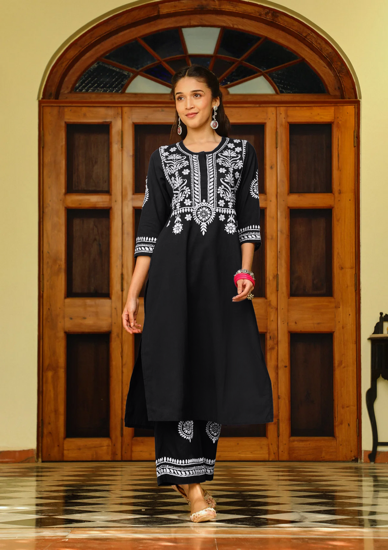 Sahiba Mul Cotton Kurti Pallazo Set