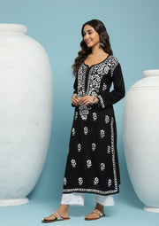 Heer Rayon Long Chikankari Kurti