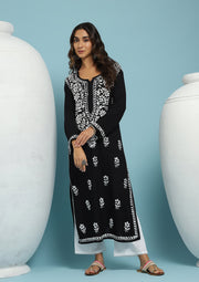 Heer Rayon Long Chikankari Kurti