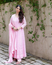 Shagun Viscose Heavy Anarkali & Dupatta Set-The Lucknowi Chikan