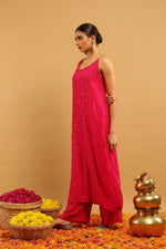 Load image into Gallery viewer, Anushka Styled Premium Strappy Chikankari Outfit Set