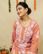 Load image into Gallery viewer, Lali Modal Chikankari Kurti Set
