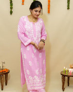 Load image into Gallery viewer, Lali Modal Chikankari Kurti Set
