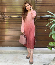 Maher Viscose 3D Work Long Chikankari Kurti-The Lucknowi Chikan