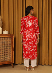 Zainab Mul Cotton Chikankari Kurti