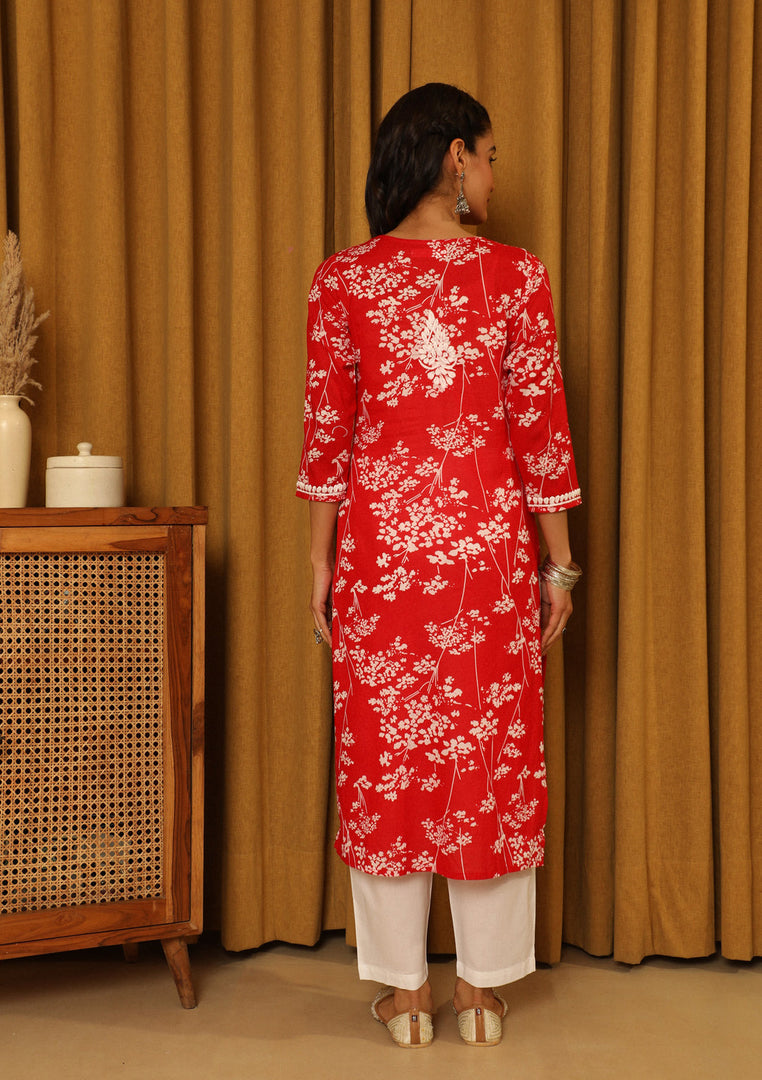 Zainab Mul Cotton Chikankari Kurti